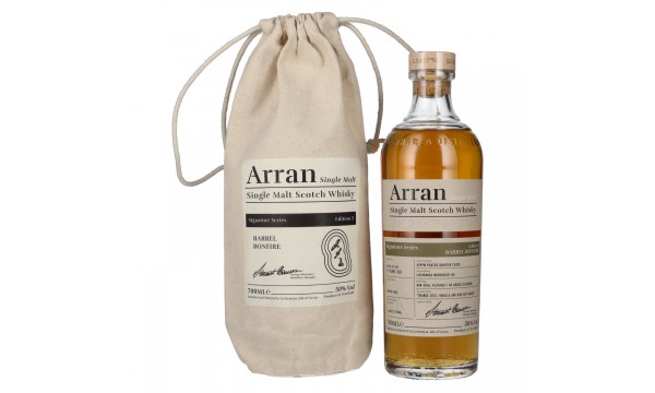 The Arran Malt Signature Series 2 BARREL BONFIRE Single Malt Scotch Whisky 50% Vol. 0,7l im Leinensackerl