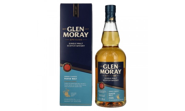 Glen Moray Smoky Classic Peated Single Malt 40% Vol. 0,7l dovanų dėžutėje Glen Moray Smoky Classic Peated Single Malt 40% Vol. 0,7l dovanų dėžutėje
