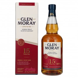 Glen Moray 15 Years Old Bourbon & Sherry Cask Speyside Single Malt 40% Vol. 0,7l dovanų dėžutėje