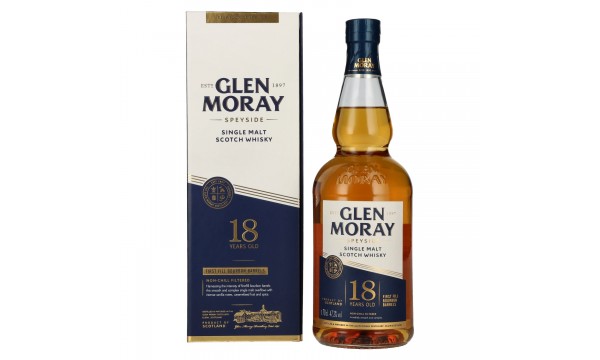 Glen Moray 18 Years Old Speyside Single Malt 47,2% Vol. 0,7l Dovanų dėžutėje