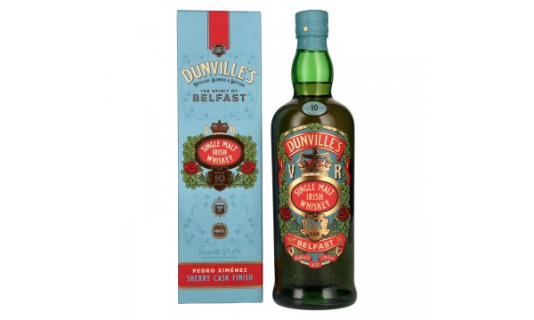 Dunville's 10 Years Old Single Malt Irish Whiskey PX Cask 46% Vol. 0,7l dovanų dėžutėje