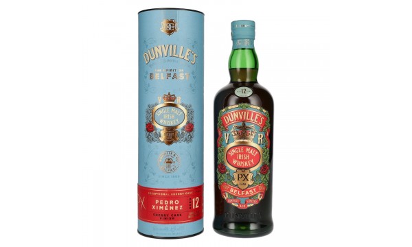 Dunville's 12 Years Old Single Malt Irish Whiskey PX Cask 46% Vol. 0,7l dovanų dėžutėje