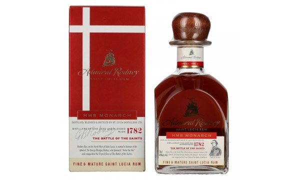 Admiral Rodney HMS MONARCH Saint Lucia Rum 40% Vol. 0,7l dovanų dėžutėje Admiral Rodney HMS MONARCH Saint Lucia Rum 40% Vol. 0,7l dovanų dėžutėje
