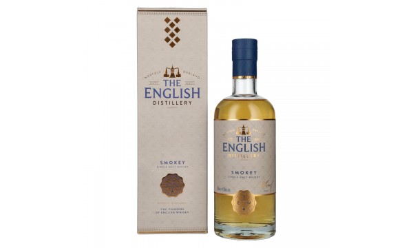 The English Whisky Co. SMOKEY Single Malt Whisky 43% Vol. 0,7l dovanų dėžutėje