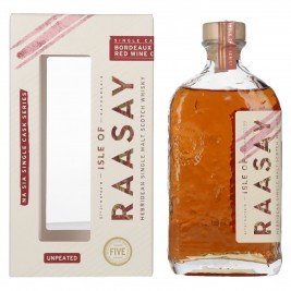 Isle of RAASAY 5 Years Old Bordeaux Red Wine Cask Single Malt 60,3% Vol. 0,7l dovanų dėžutėje