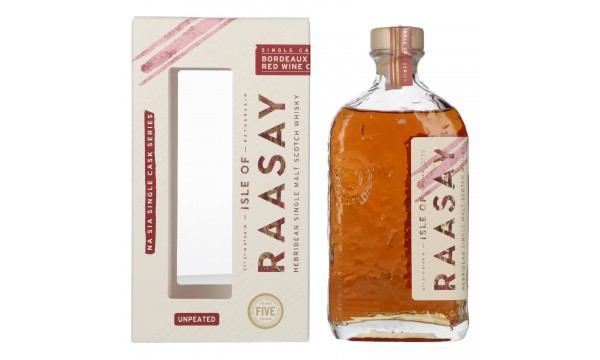 Isle of RAASAY 5 Years Old Bordeaux Red Wine Cask Single Malt 60,3% Vol. 0,7l dovanų dėžutėje