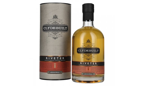 Ardgowan Clydebuilt RIVETER Single Grain Scotch Whisky 50% Vol. 0,7l dovanų dėžutėje