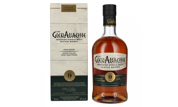 The GlenAllachie 9 Years Old DOURO VALLEY WINE CASK FINISH Limited Edition 48% Vol. 0,7l dovanų dėžutėje