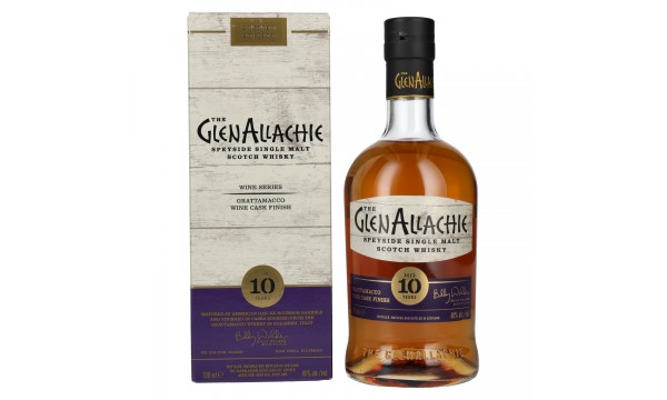 The GlenAllachie 10 Years Old GRATTAMACCO WINE CASK FINISH Limited Edition 48% Vol. 0,7l dovanų dėžutėje