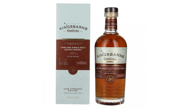 Kingsbarns BELL ROCK Lowland Single Malt Scotch Cask Strength 61,1% Vol. 0,7l dovanų dėžutėje