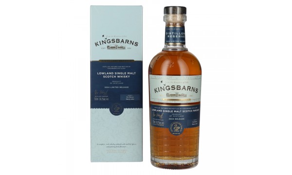 Kingsbarns DISTILLERY RESERVE Ex Oloroso Sherry Cask Scotch Whisky 2024 58,2% Vol. 0,7l dovanų dėžutėje