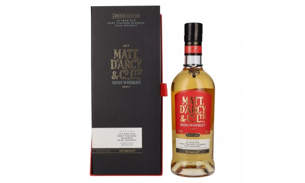 Matt. D'arcy 10 Years Old Blended Irish Whiskey Limited Edition 46% Vol. 0,7l dovanų dėžutėje