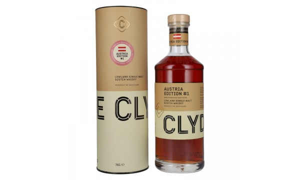 Clydeside AUSTRIA EDITON #1 Rosé Champagne Cask Finish Lowland Single Malt 59,8% Vol. 0,7l dovanų dėžutėje Clydeside AUSTRIA EDITON #1 Rosé Champagne Cask Finish Lowland Single Malt 59,8% Vol. 0,7l dovanų dėžutėje