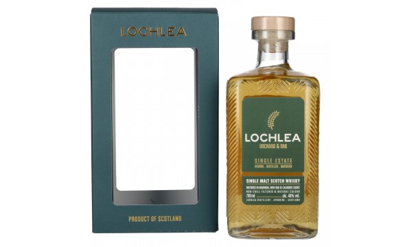 Lochlea ORCHARD & OAK Single Estate Single Malt Scotch Whisky 46% Vol. 0,7l dovanų dėžutėje