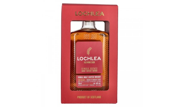 Lochlea RED WINE CASK Single Estate Single Malt Scotch Whisky Release 2025 46% Vol. 0,7l dovanų dėžutėje