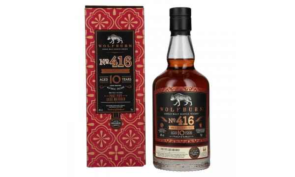 Wolfburn 10 Years Old No. 416 Small Batch Release Single Malt Scotch Whisky 46% Vol. 0,7l dovanų dėžutėje