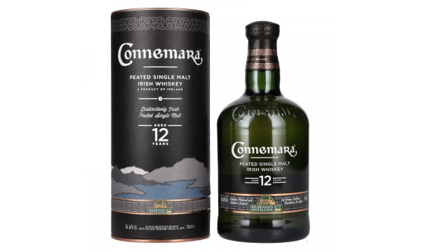 Connemara 12 Years Old Peated Single Malt Irish Whiskey 40% Vol. 0,7l dovanų dėžutėje