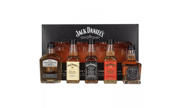 Jack Daniel's FAMILY OF FINE SPIRITS 39% Vol. 5x0,05l dovanų dėžutėje Jack Daniel's FAMILY OF FINE SPIRITS 39% Vol. 5x0,05l dovanų dėžutėje