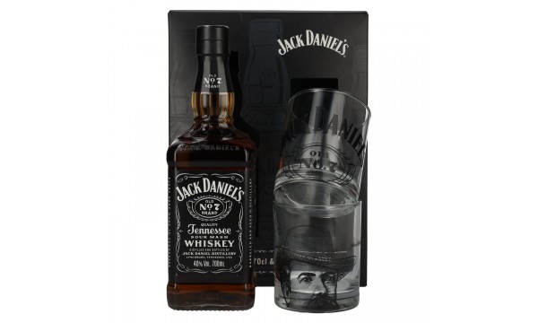 Jack Daniel's Tennessee Whiskey 40% Vol. 0,7l dovanų dėžutėje su 2 taurėmis