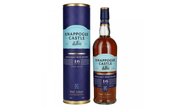 Knappogue Castle 16 Years Old TWIN WOOD SHERRY CASK FINISHED 43% Vol. 0,7l dovanų dėžutėje
