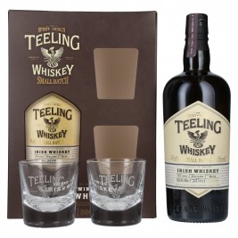 Teeling Whiskey SMALL BATCH Irish Whiskey Rum Cask 46% Vol. 0,7l dovanų dėžutėje su dviem stiklinėmis