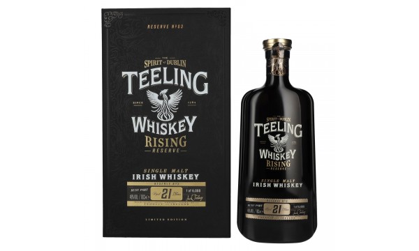 Teeling Whiskey 21 Years Old Single Malt RISING RESERVE No. 3 46% Vol. 0,7l dovanų dėžutėje
