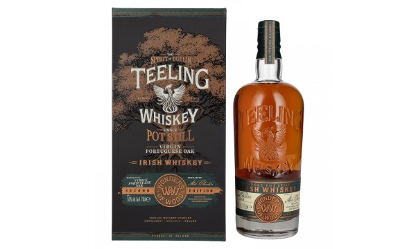 Teeling Whiskey Single Pot Still WONDERS OF WOOD Virgin Portuguese Oak Second Edition 50% Vol. 0,7l dovanų dėžutėje Teeling Whiskey Single Pot Still WONDERS OF WOOD Virgin Portuguese Oak Second Edition 50% Vol. 0,7l dovanų dėžutėje