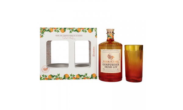 Drumshanbo Gunpowder Irish Gin with California Orange Citrus 43% Vol. 0,7l dovanų dėžutėje su stiklu Drumshanbo Gunpowder Irish Gin with California Orange Citrus 43% Vol. 0,7l dovanų dėžutėje su stiklu