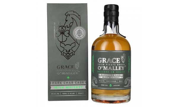 Grace O' Malley Irish Pirate Queen Whiskey Dark Char Cask 42% Vol. 0,7l dovanų dėžutėje