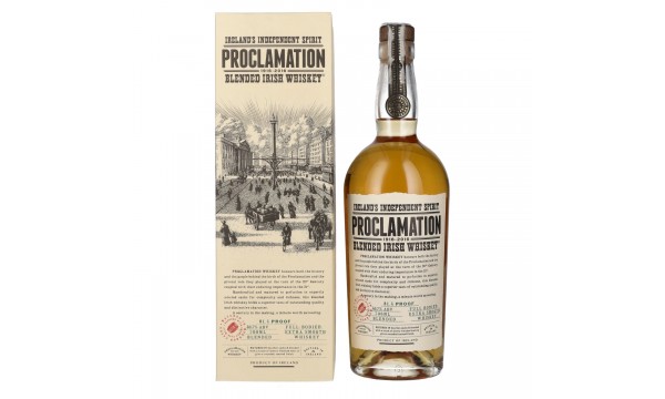 Proclamation Blended Irish Whiskey 40,7% Vol. 0,7l dovanų dėžutėje su stikline