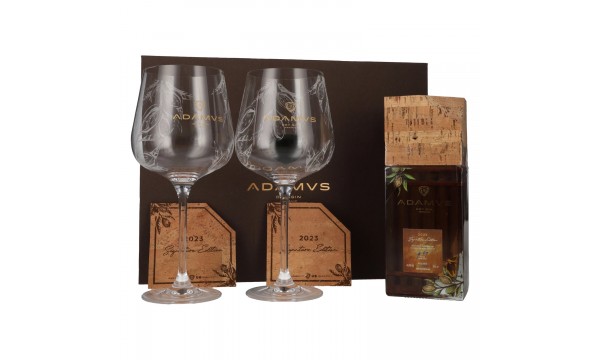 Adamus Dry Gin Organic Signature Edition 2023 44,4% Vol. 0,7l dovanų dėžutėje su 2 stiklinėmis ir padėkliukais Adamus Dry Gin Organic Signature Edition 2023 44,4% Vol. 0,7l dovanų dėžutėje su 2 stiklinėmis ir padėkliukais