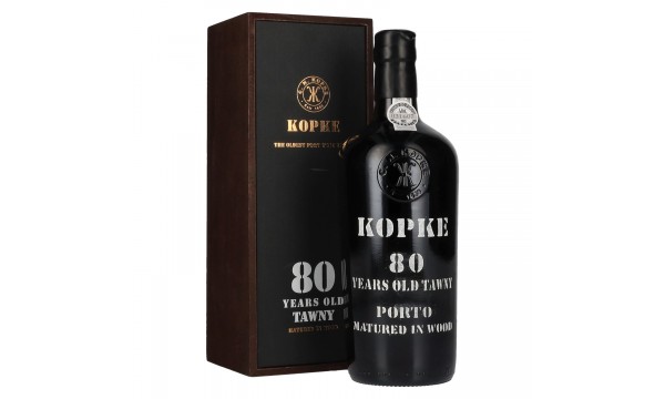 Kopke 80 Years Old TAWNY Porto 20% Vol. 0,75l medinėje dėžėje, saldus