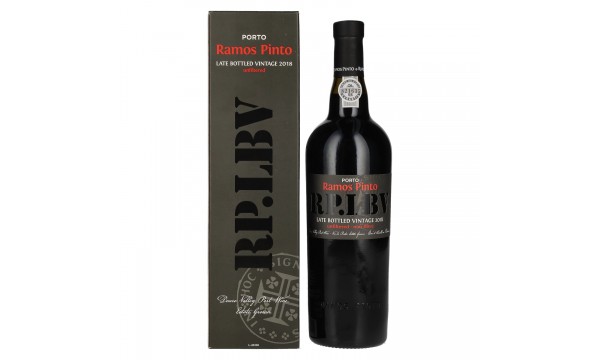 Ramos Pinto RP.LBV Late bottled Vintage 2018 19,5% Vol. 0,75l dovanų dėžutėje, saldus