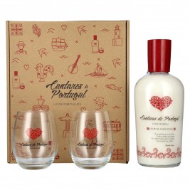 Cantares de Portugal Licor de Arroz Doce 15% Vol. 0,7l dovanų dėžutėje su 2 taurėmis
