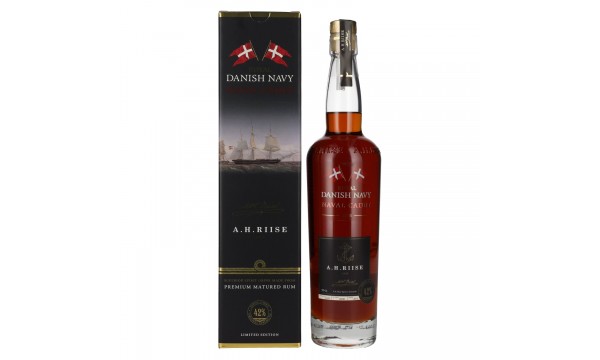 A.H. Riise Royal DANISH NAVY NAVAL CADET Superior Spirit Drink 42% Vol. 0,7l dovanų dėžutėje
