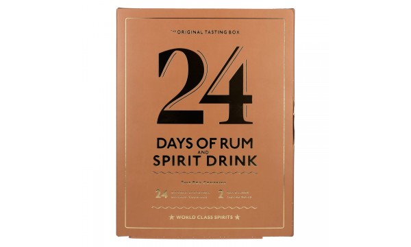 24 DAYS OF RUM AND SPIRIT DRINK The Original Tasting Box 41% Vol. 24x0,02l dovanų dėžutėje su 2 degustacinėmis taurėmis