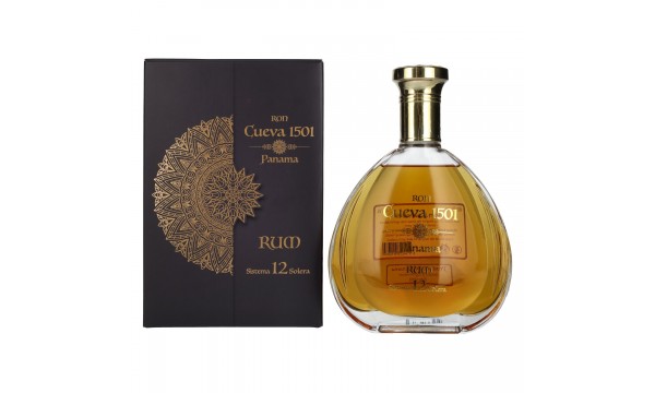 Ron Cueva 1501 Sistema 12 Solera Panama Rum 40% Vol. 0,7l dovanų dėžutėje