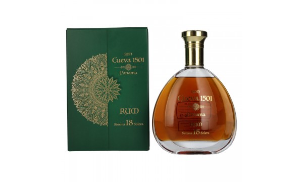 Ron Cueva 1501 Sistema 18 Solera Panama Rum 40% Vol. 0,7l dovanų dėžutėje