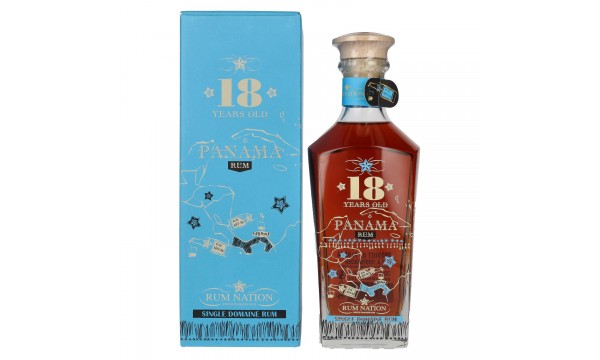 Rum Nation Panama 18 Years Old Decanter 40% Vol. 0,7l dovanų dėžutėje