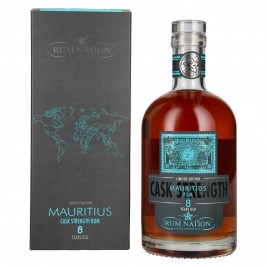Rum Nation Mauritius 8 Years Old Cask Strength Rum Limited Edition 54,9% Vol. 0,7l dovanų dėžutėje