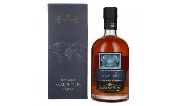 Rum Nation Mauritius 6 Years Old Triple Cask Rum Limited Edition Batch 1 43% Vol. 0,7l dovanų dėžutėje Rum Nation Mauritius 6 Years Old Triple Cask Rum Limited Edition Batch 1 43% Vol. 0,7l dovanų dėžutėje