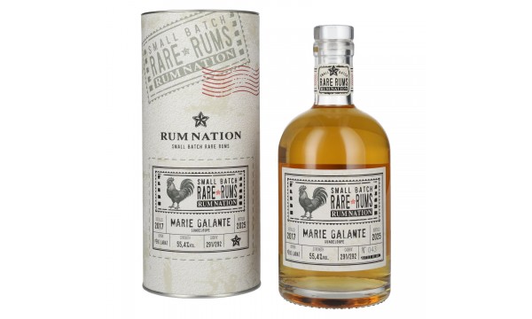 Rum Nation Rare Rums MARIE GALANTE Guadeloupe 2017/2025 55,4% Vol. 0,7l dovanų dėžutėje