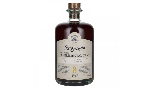 Ron Sostenible 8 Years Old Experimental Port Cask 43% Vol. 0,7l