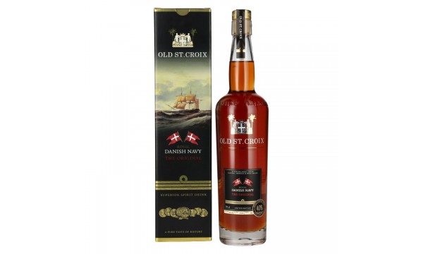 Old St. Croix A.H. Riise Royal DANISH NAVY Superior Spirit Drink 40% Vol. 0,7l dovanų dėžutėje