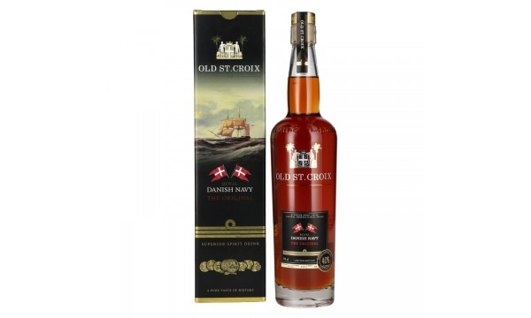 Old St. Croix A.H. Riise Royal DANISH NAVY Superior Spirit Drink 40% Vol. 0,7l dovanų dėžutėje