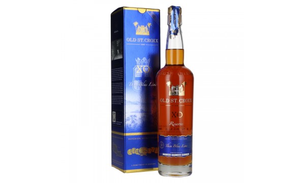 Old St. Croix A.H. Riise X.O. THE THIN BLUE LINE Spirit Drink 40% Vol. 0,7l dovanų dėžutėje
