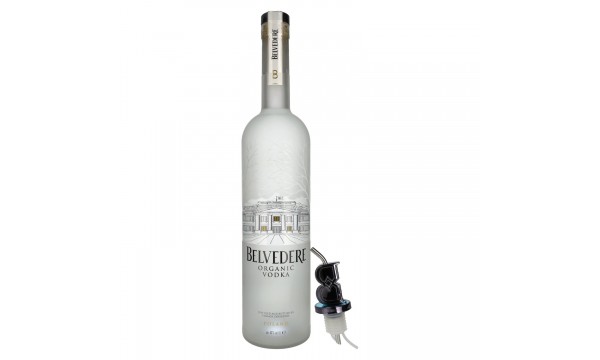 Belvedere Organic Vodka 40% Vol. 6l with pourer + LED