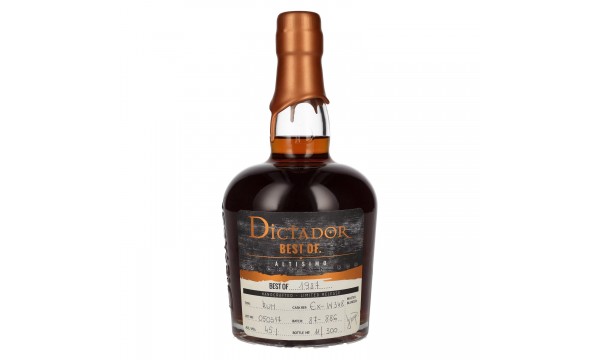 Dictador BEST OF 1987 ALTISIMO Colombian Rum 30YO/050317/EX-W348 45% Vol. 0,7l Dictador BEST OF 1987 ALTISIMO Colombian Rum 30YO/050317/EX-W348 45% Vol. 0,7l