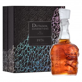 Dictador Generations en LALIQUE 1976 43% Vol. 0,7l dovanų dėžutėje su pavyzdžiu 0,03l