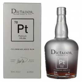 Dictador PLATINUM Colombian Aged Rum 40% Vol. 0,7l dovanų dėžutėje